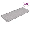 Vidaxl Samolepilne preproge za stopnice Sisal-Look 30 kosov Platina