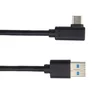 PremiumCord Kabel USB tipa C/M z ukrivljenim priključkom 90° - USB 3.0 A/M, 1 m