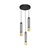 LED luster na sajli BARS 3xGU10/4,8W/230V crna/zlatna