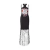 Versace Jeans Couture Obleka rdeča/črna/off-bela