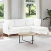 Modularni set sofe sa skladištem 4 pcs Bijela Tkanina