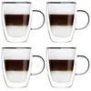 shumee Dvostenski termo kozarec za latte kavo DOUBLE 300 ml 4 kosi.