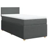 Vidaxl Box spring postelja z vzmetnico temno siva 100x200 cm blago