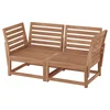 NÄMMARÖ Modularna sofa dvosed, spolja, rukohvati svetlosmeđe bajcovano