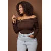 Trendyol Curve Ženska bluza Tbbaw26Af00094, Braon