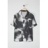 Trendyol Black Regular Fit 100% Viscose Loose and Loose Summer Shirt