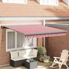 Povlačivi tende Crvena i bijela 300 x 250 cm Platno i Aluminij