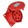 Commel Industrijska utičnica sa poklopcem iec 309 16a400v 5p ip44, ugradna ( c282-301 )