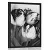 Plakat spomladanski tulipani v črnobeli varianti - 60x90 no frame