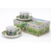 Komplet 2 porcelanastih skodelic v darilni škatli z velikonočnimi zajčki