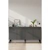 Hanah Home komoda Batum 150, 150 cm, antracit / zlatna