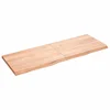 Kupaonska radna ploča svjetlosmeđa 140x50x(2-4) cm masivno drvo
