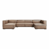 Svetlo rjava usnjena kotna zofa (v obliki črke U) Madame - Windsor & Co Sofas