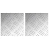 Vidaxl Stopnice Kvadrat 2 szt. srebrna 20 x 20 cm Aluminij