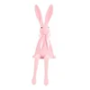 Autronic Okrasitev Hare with a bow - sitting figurine, suede, light pink color (VEK210 PINK-LT)