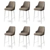 Hanah Home Set barskih stolica Enox, 6 komada, Bež-beli