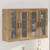 Ormarčići montirani na zid 2 pcs Artisan hrast i crna