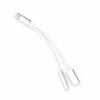 OEM AUX-adapter 2 v 1 tip C (moški) na tip C (ženski) / 3,5-mm priključek (ženski), bel