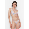 Trendyol Crispy Floral Pattern Bikini Bottoms With Tie Detailed