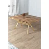 Hanah Home trpezarijski sto Pem, 160 × 90 cm, ploča u dekoru Hazar, zlatne noge