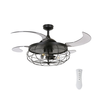FANAWAY 212920 - LED plafonski ventilator INDUSTRI 3xE27/4W/230V crni + daljinski upravljač