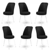 HANAH HOME Set 6 stolica Dexa Black White