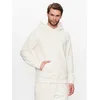Bombažen pulover New Balance moška, bež barva, s kapuco