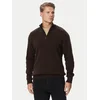 Barbour Pulover Holden  MKN0837BR17 Temno rjava Regular Fit
