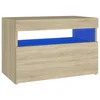 Noćni ormarić LED boja hrasta sonome 60 x 35 x 40 cm drveni