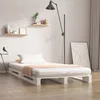 Krevet od paleta bijeli 90x190 cm od masivne borovine mali