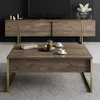 HANAH HOME Set za dnevnu sobu Luxe Set Walnut Gold
