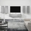 6-dijelni set TV ormarića sivog sonome konstruirano drvo