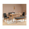 Hanah Home HANAH HOME Vina Atlantic Anthracite jedilniška garnitura, (20976214)