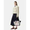Tommy Hilfiger Ročna torba Th Script Tote Canvas AW0AW18829 Kremna