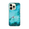 Silikonska maska za iPhone 14 Pro 6.1 Marbel Sky Print akvamarin
