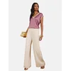 love & roses Bluza lila/naravno bela
