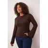 Trendyol Curve Ženska bluza Tbbaw26Af00017, Braon