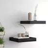 vidaXL Stenske police 2 kosa črne 23x23,5x3,8 cm MDF