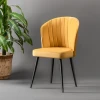 Hanah Home Set 2 trpezarijske stolice Žuto-Crni
