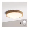 Brilagi - LED plafonsko svetlo CARVALHO MODERN SLIM 2xE27/60W/230V prečnik 37,5 cm hrast