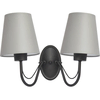 Zidna lampa MALBO 2xE27/15W/230V siva/crna
