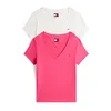 Tommy Jeans Majica svetlo roza / bela