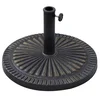 OUTSUNNY Podstavek za okrogel dežnik iz HDPE in betona z okrasom, podstavek za dežnik 14Kg z nosilcem za palice premera O35/38/48Mm, za vrt balkon, bronasta