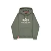 ALPHA INDUSTRIES Majica temno zelena/bela