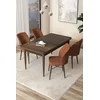 Hanah Home Set Trpezarijski sto i 4 stolice Arp, Terakota