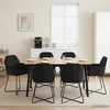 Trpezarijske stolice 6 pcs Baršun Crna 55 x 50 x 84 cm