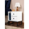 Hanah Home Noćni ormarić Glimmer, 45.2 x 50 x 29.5 cm, Beli