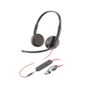 HP slušalice Poly Blackwire 3225 Stereo USB-C Headset +3.5mm Plug +USB-C, A Adapter, 8X229AA, crna