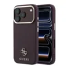 Maska Guess Saffiano Small 4G & Classic Logo MagSafe za iPhone 17 Pro / 17 Pro burgundy