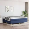 Okvir za krevet s oprugom plavi 200x200 cm od tkanine